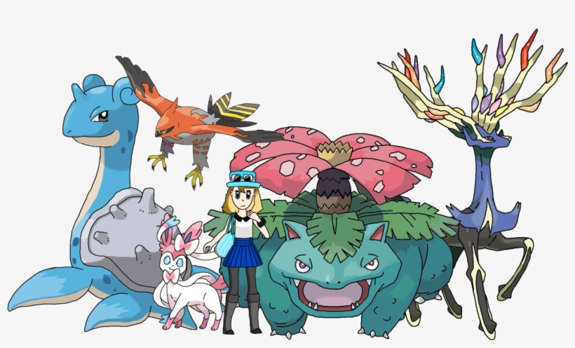 @lcnghandwrittennote Requested Me To Draw Her Team - Pokémon X [3ds Game], transparent png #2222266