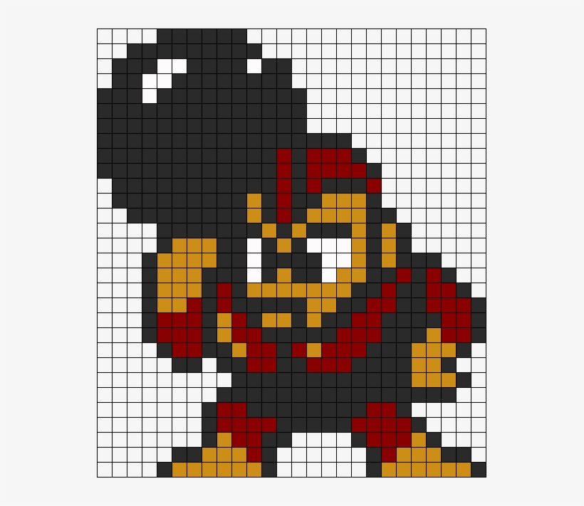 Bomberman Megaman Perler Bead Pattern / Bead Sprite - 8 Bit Mega Man Bomb Man, transparent png #2222507