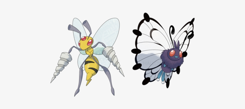 Mega Beedrill And Mega Butterfree - Pokemon Butterfree Mega Evolution, transparent png #2222633