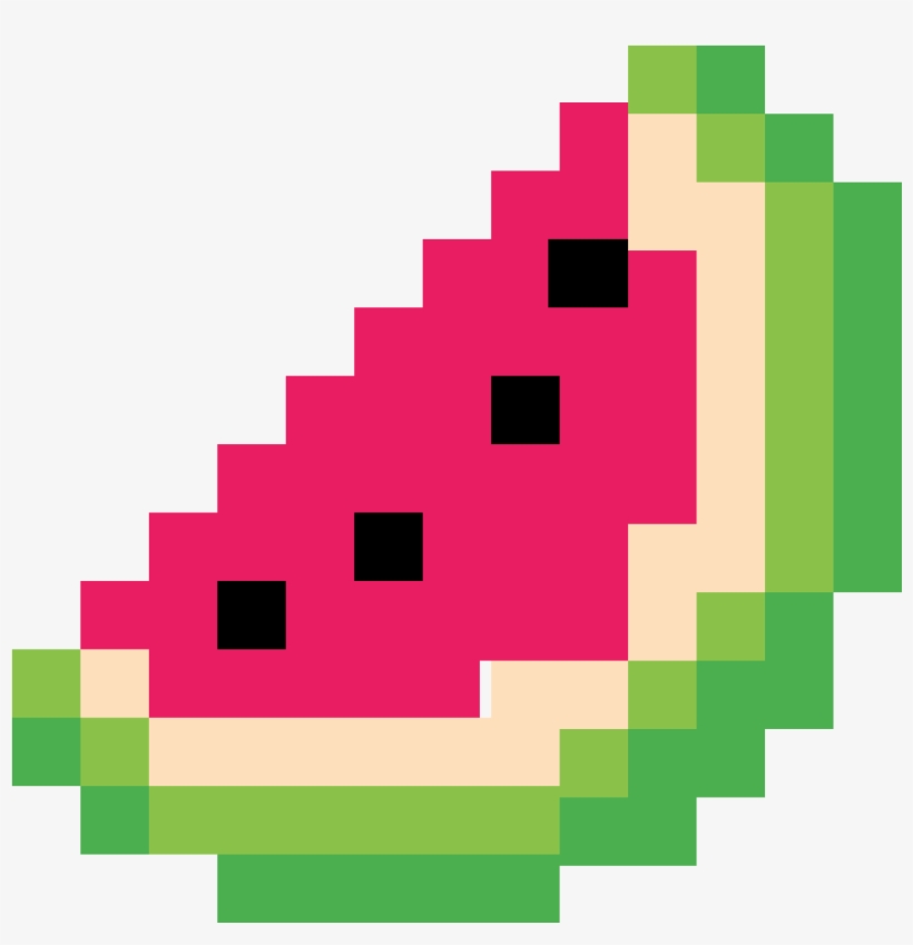 Watermelon - Minecraft - Simple Pixel Art, transparent png #2223136