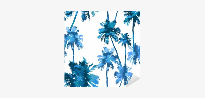 Vinilo Pixerstick Patrón Sin Costuras De Fondo Tropical - Watercolor Painting, transparent png #2223252