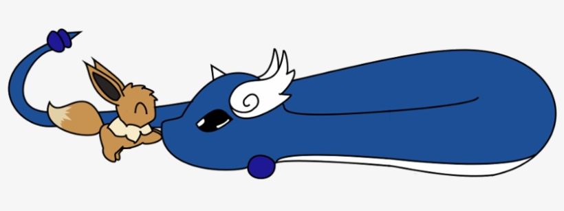 Dragonair And Eevee By Amuletcoin On Deviantart Image - Eevee And Dragonair, transparent png #2224163