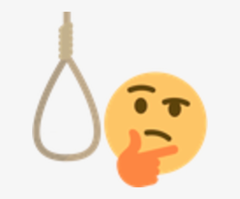 Thinking Face Emoji Know Your Meme - Thinking Suicide Emoji, transparent png #2224631