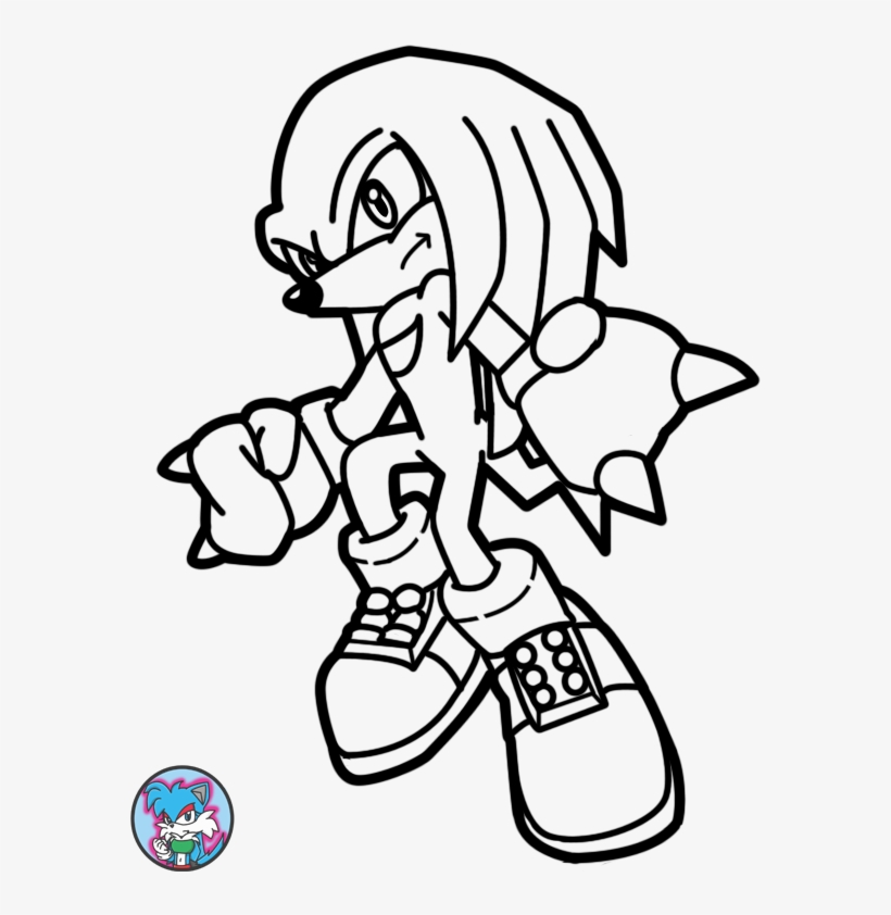 Drawing Knuckles Coloring Page - Sonic The Hedgehog Coloring Pages Knuckles, transparent png #2226707