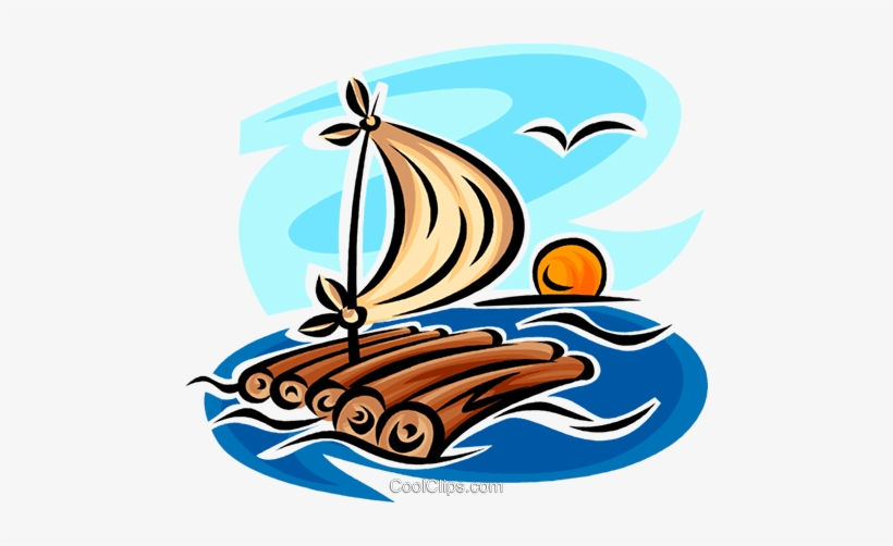 Raft Royalty Free Vector Clip Art Illustration - Raft Clip Art, transparent png #2227908