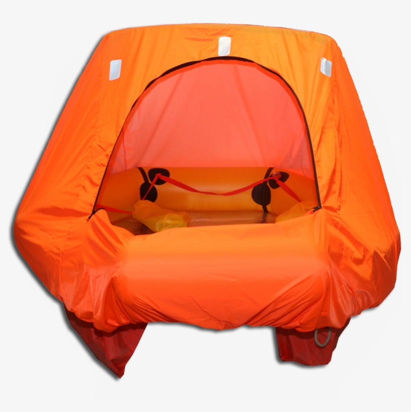 Coastal Life Raft With Canopy Door Open - Tent, transparent png #2228272