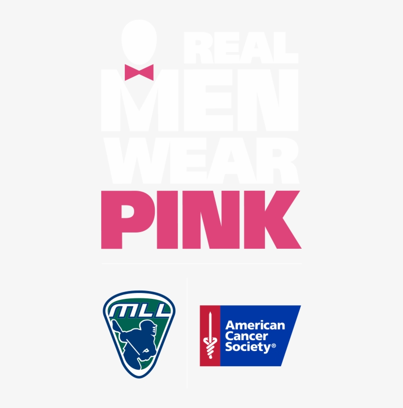 Major League Lacrosse Real Men Wear Pink Challenge - American Cancer Society, transparent png #2228305