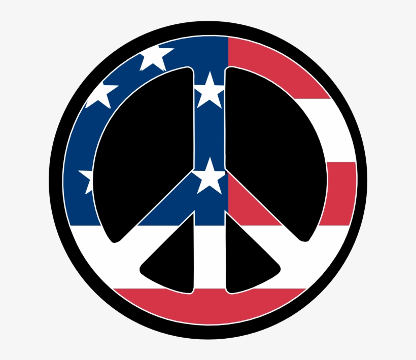 Scalable Vector Graphics Us Flag Peace Symbol Scallywag - Red White And Blue Peace Sign Hand, transparent png #2228531