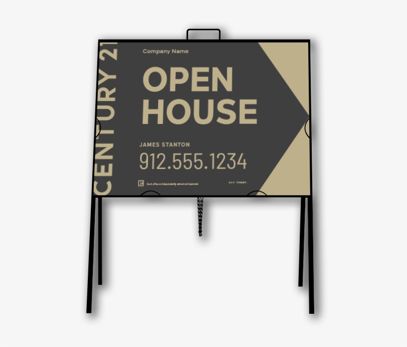 Century 21 A-frame Open House Sign - Century 21 New Signs, transparent png #2228748