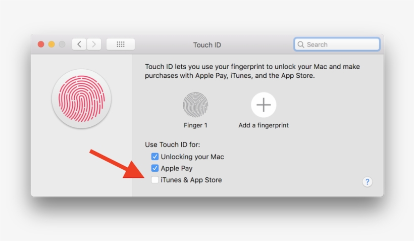 Disable "itunes & App Store" And Reboot The Mac - Touch Id, transparent png #2228836