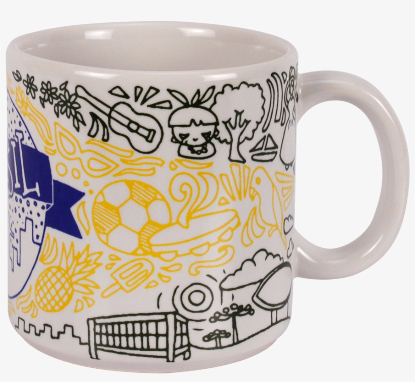 Caneca Desenho Bandeira Brasil - Caneca Bandeira Do Brasil, transparent png #2228925