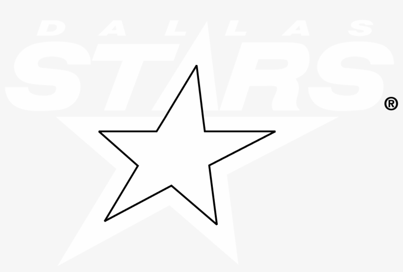 Dallas Stars Logo Black And White Line Art Free