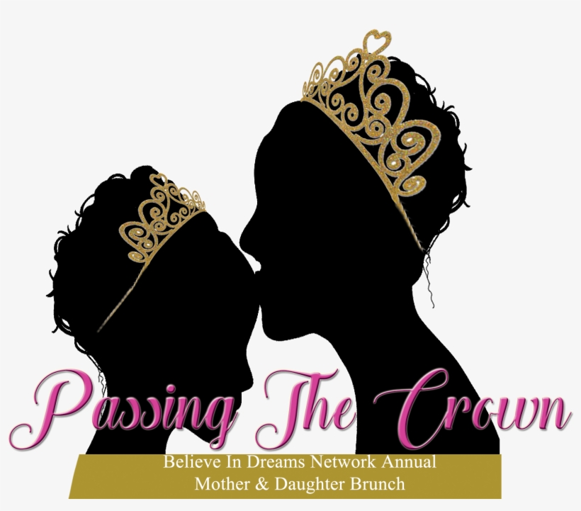 Passing The Crown Logo - Mother And Daughter Silhouette, transparent png #2229671