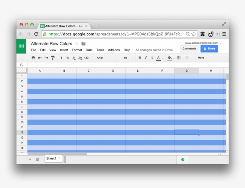 To Color Alternate Rows In Google Sheets - Google Sheets Format, transparent png #2230806