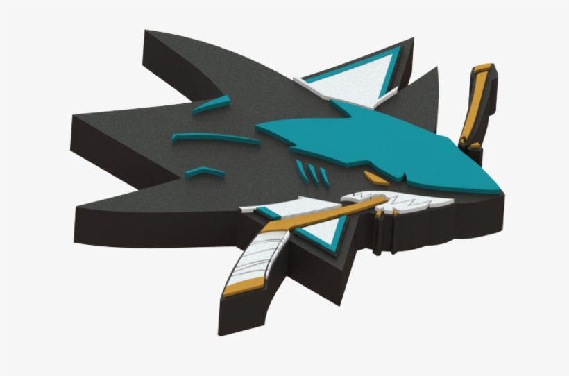 San Jose Sharks Logo 3d Print - San Jose Sharks 3d Logo, transparent png #2232207