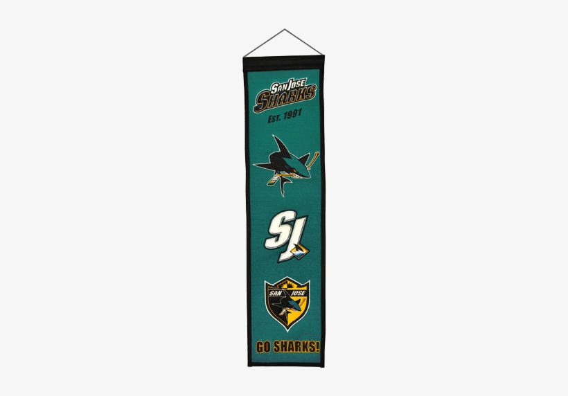 San Jose Sharks Heritage Banner - Teal, transparent png #2232325