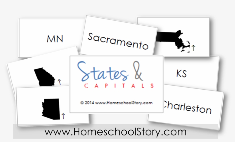 States And Capitals Study Cards - Massachusetts Map, transparent png #2235190