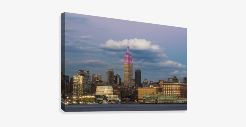 Empire State Building At Sunset With Colour Honouring, transparent png #2237335