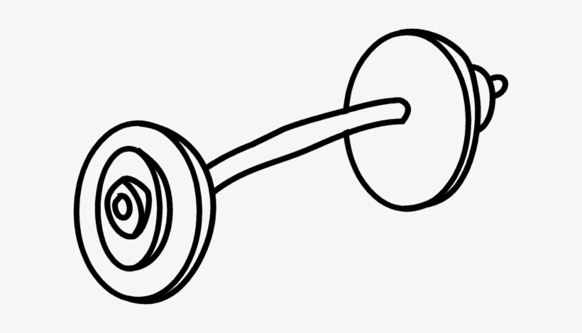 #f 59 Dumbbell - Line Art, transparent png #2237689