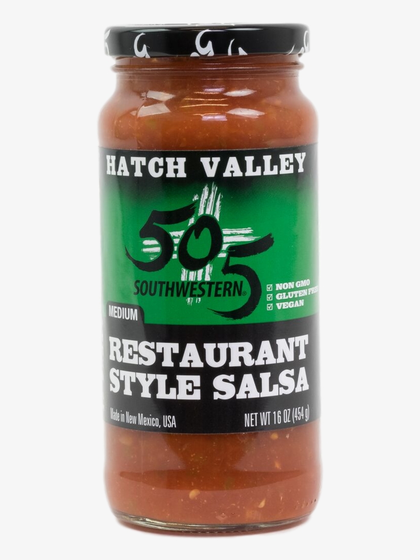 Hatch Valley Green Chile Restaurant Style Salsa 16oz - 505 Southwestern Salsa, Green Chile, Medium - 16 Oz, transparent png #2238162