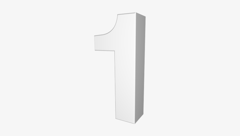 Number 1 3d Png - 1 In 3d Letters, transparent png #2238433