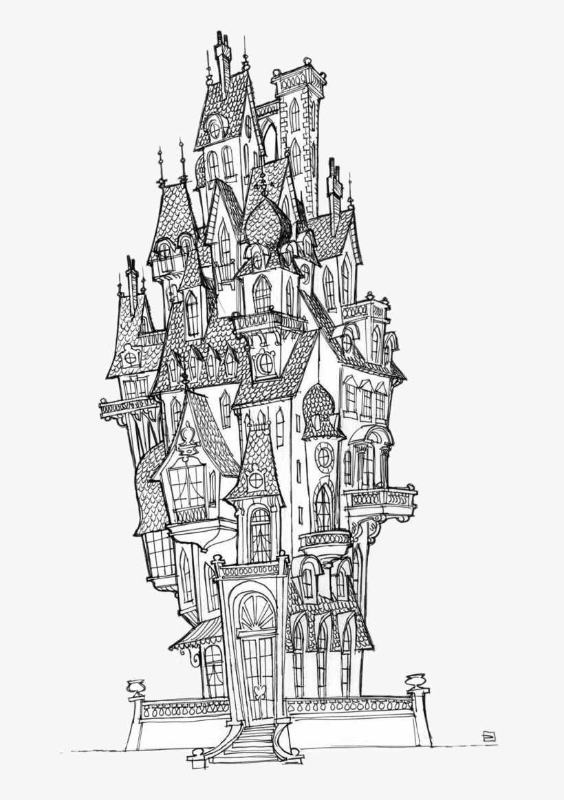 Clip Library Stock Visual Arts Castle Concept Art Illustration - Visual Development Line Art, transparent png #2238434