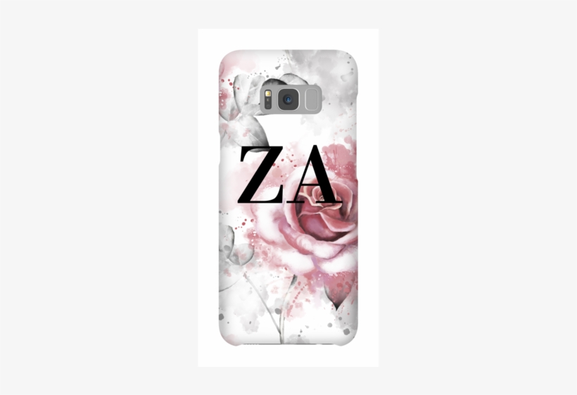 Personalised Floral Rose Initials Samsung Galaxy S8 - Mobile Phone Case, transparent png #2238890
