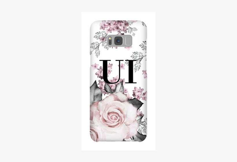 Personalised Pink Floral Rose Initials Samsung Galaxy - Iphone, transparent png #2238908