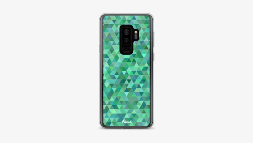 Teal Triangles Samsung Case - Grüne Pastelldreiecke Baby Spucktuch, transparent png #2239108