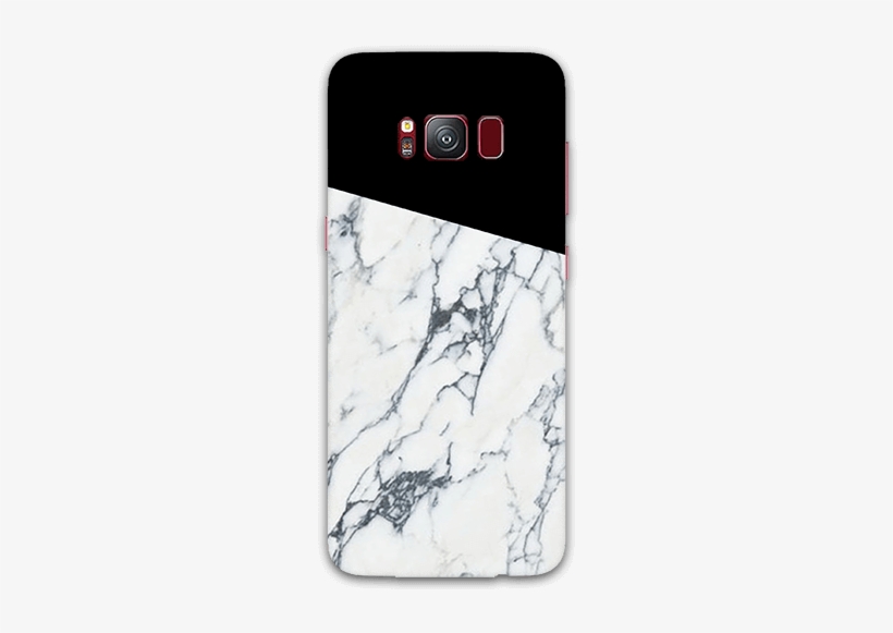 Black And White Marble Pattern Samsung S8 Mobile Case - Mobile Phone, transparent png #2239136
