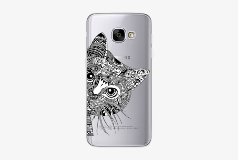 Silicon Cat Owl Case For Samsung Galaxy S5 S6 S7 Edge - Wahaha | Aztec Animal Printed Pu Leather Flip Wallet, transparent png #2239181