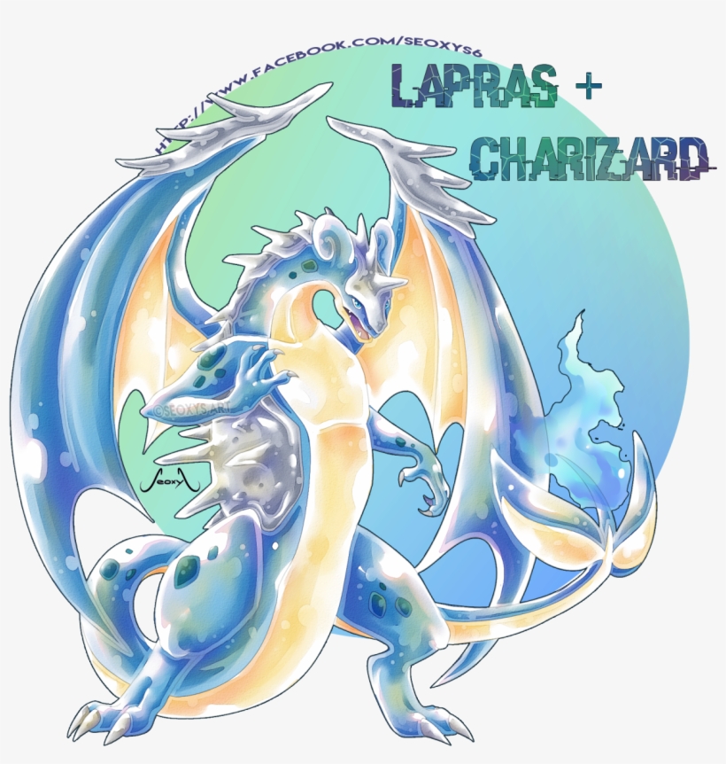 A Commission For Someone On My Facebook Page More On - Pokemon Fusion Lapras And Charizard, transparent png #2240008