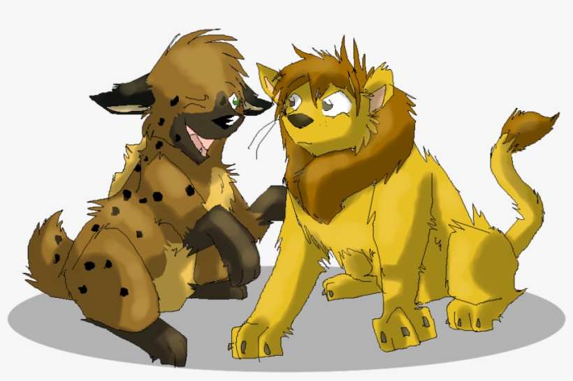 Lion Best Friends By Dortetorte On Deviantart - Lion And Hyena Friends, transparent png #2240147