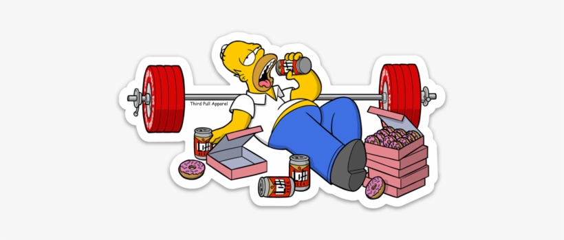 Homer "lift" Sticker - Sticker, transparent png #2240389