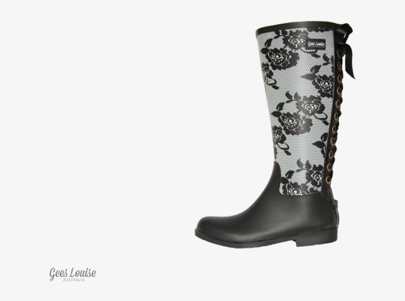 Gees Louise Lace Boot - Knee-high Boot, transparent png #2241150