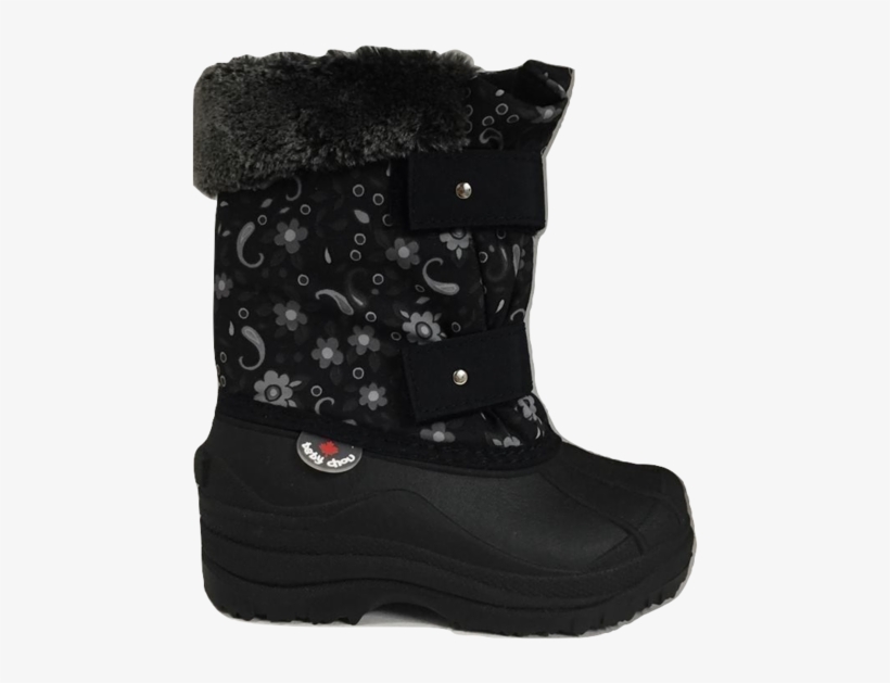 Hichaud Winter Boot Noir Print - Snow Boot, transparent png #2241170