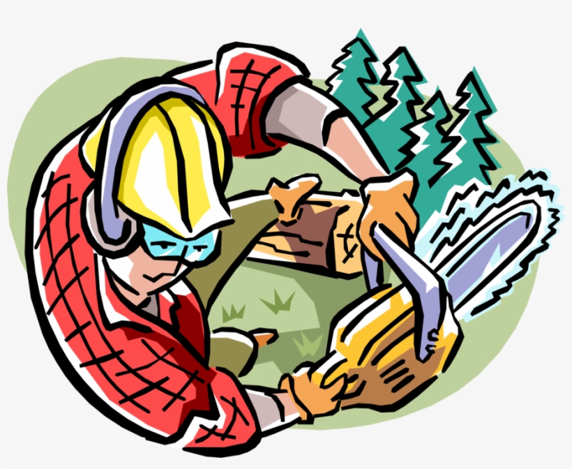 Vector Illustration Of Forestry Industry Lumberjack - Lumberjack, transparent png #2241581