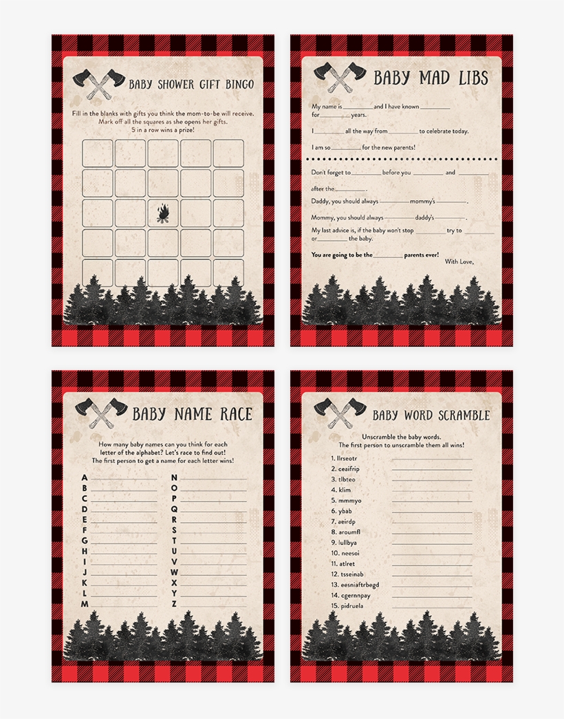 Lumberjack Baby Shower Game Pack Game Free Transparent Png Lumberjack Baby Shower Game Pack Game Free Transparent Png
