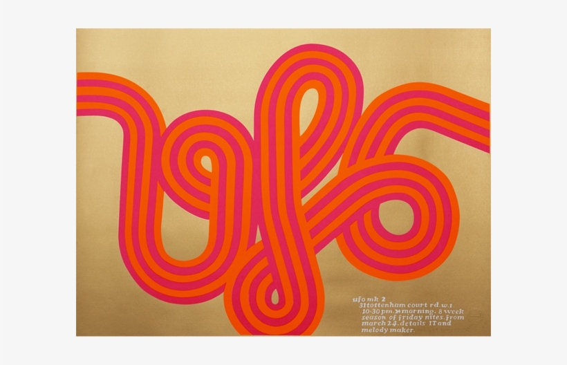 Buy Pink Floyd Ufo Club 1967 Hapshash New Screen Print - Ufo Club, transparent png #2241982
