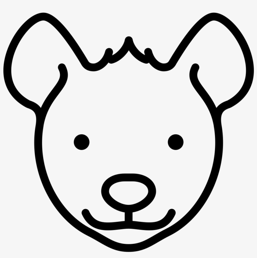 Png File Svg - Hyena Head Black And White, transparent png #2242188