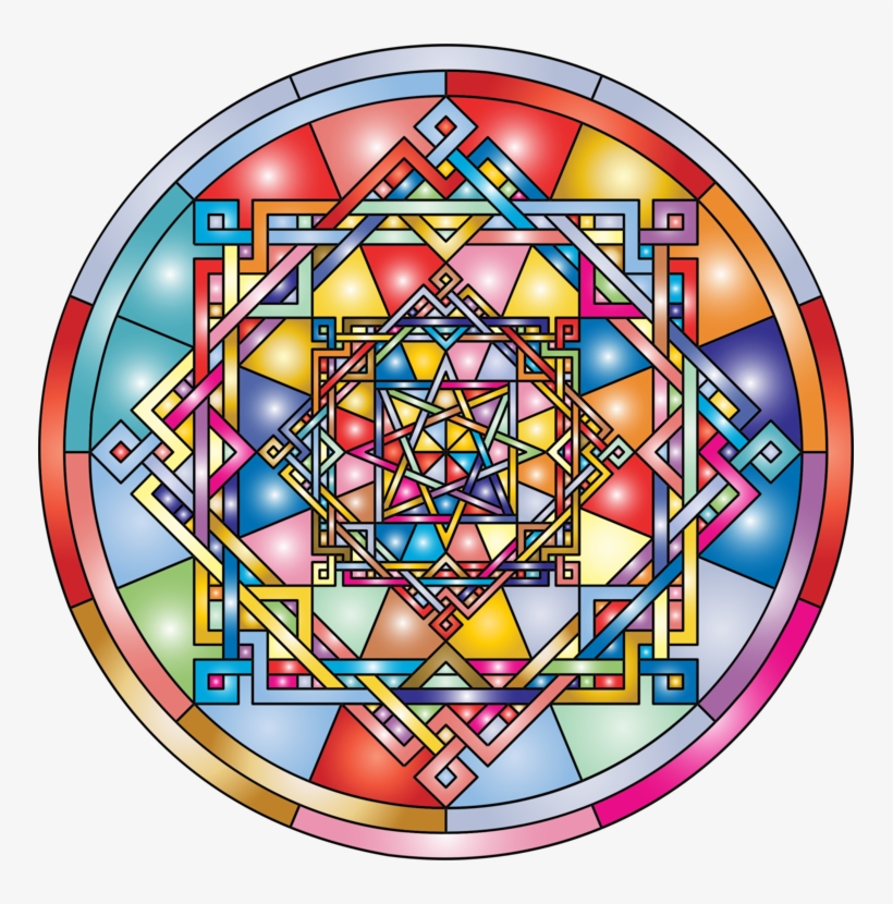 Stained Glass Symmetry Point, transparent png #2242260