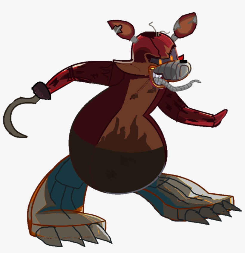 Nightmare Foxy Png - Fnaf 4 Club Penguin, transparent png #2242262