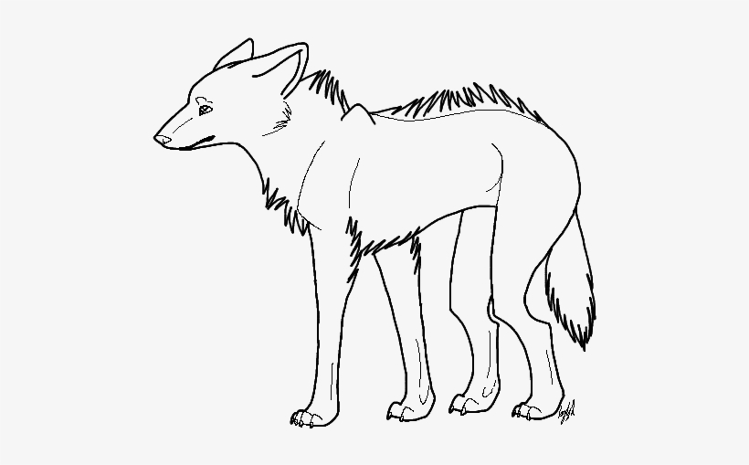 Drawn Hyena Simple - Pencil, transparent png #2242290