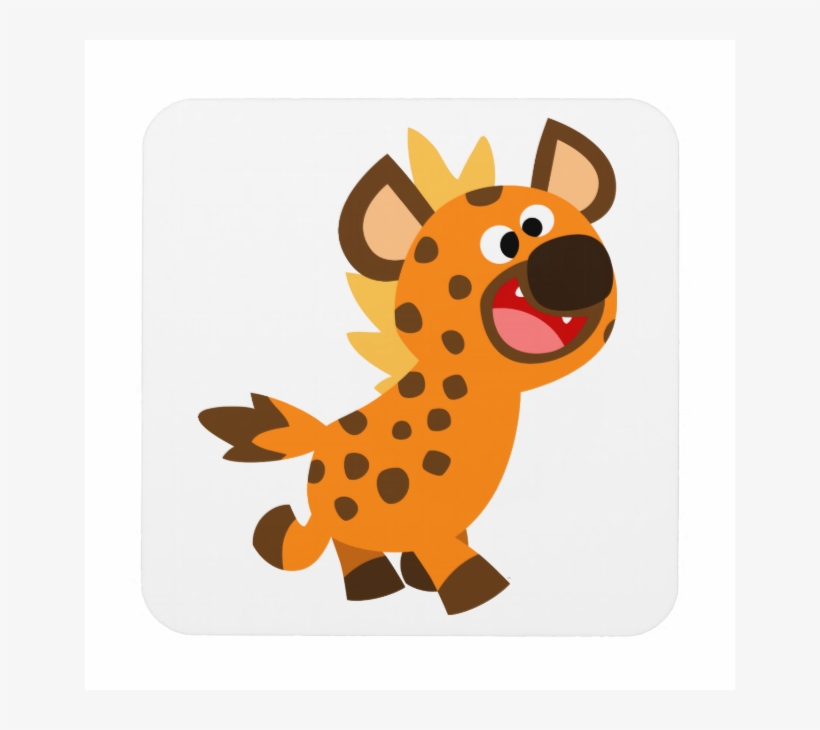 Cute Little Cartoon Hyena Coasters Set - Cartoon Hyena, transparent png #2242337