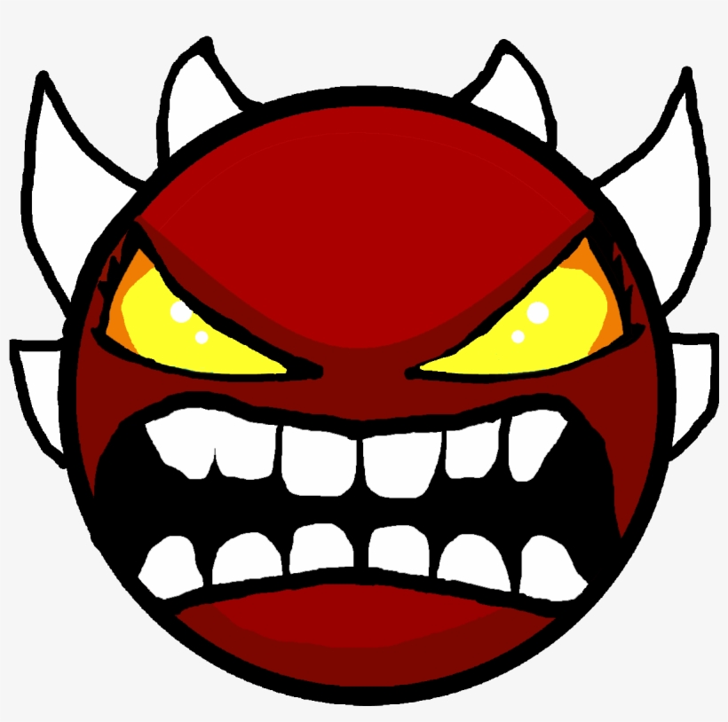 Geometry Dash/dimrain47-at The Speed Of Light 231000 - Extreme Demon Face Geometry Dash, transparent png #2242394
