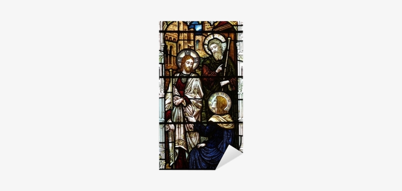Jesus And St - Stained Glass, transparent png #2242919