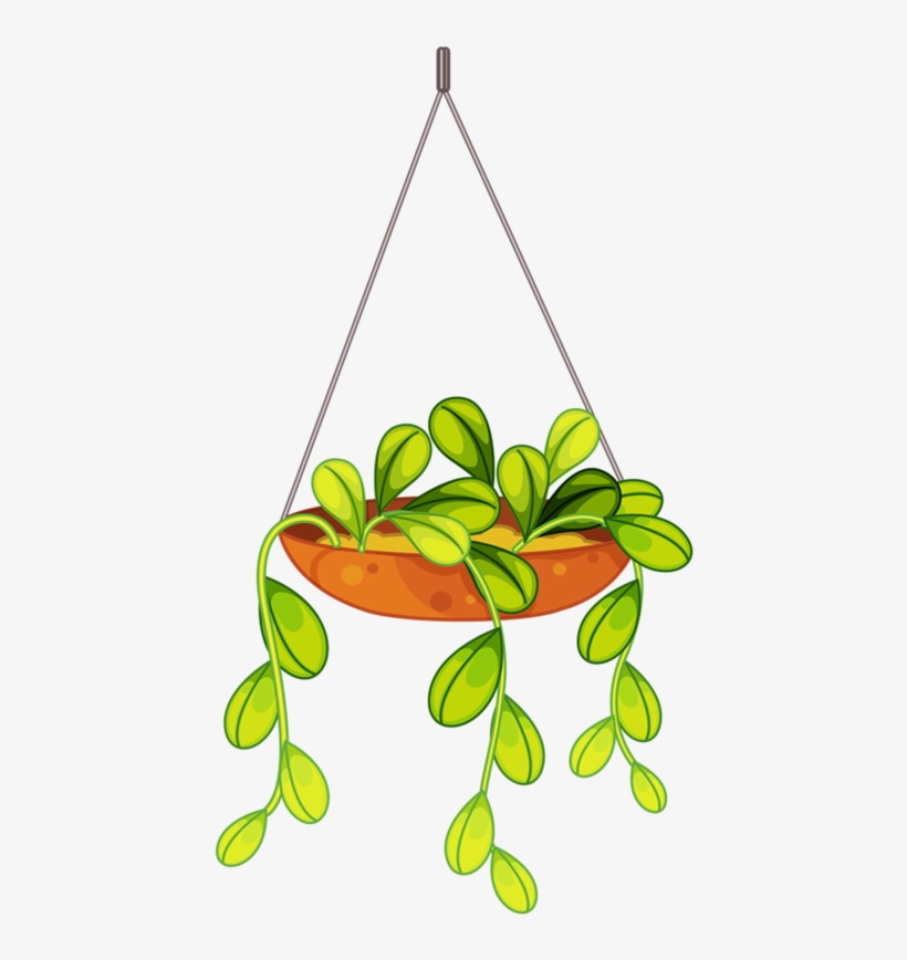 Home Clipart, Hanging Plants, Potted Plants, Flower - Plantas Colgantes Para Colorear, transparent png #2242961