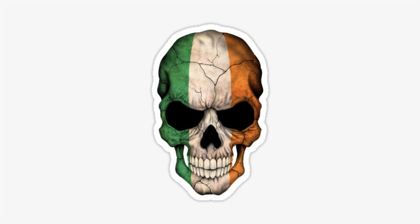 The Criminal Underworld - Skull With Irish Flag, transparent png #2243036