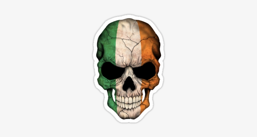 The Criminal Underworld - Skull With Irish Flag, transparent png #2243036