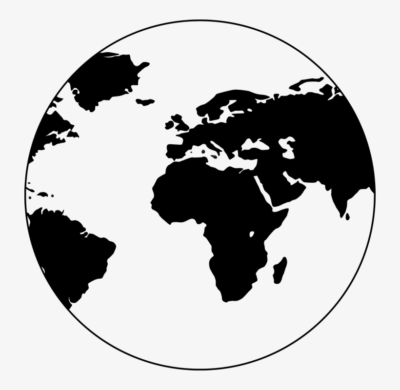 Globe Vector - High Resolution World Map Vector, transparent png #2243339